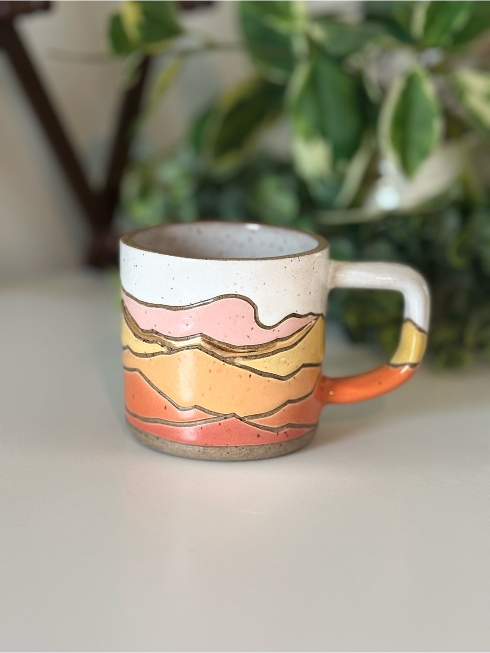 Rare Callahan Ceramics High Gloss Golden Hour Hand-Painted 8oz Ceramic Mug